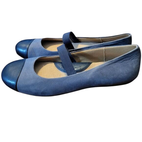 Softwalk Napa Womens Blue Extra Wide Mary Jane Flats Shoes, Size 7 - Picture 5 of 11